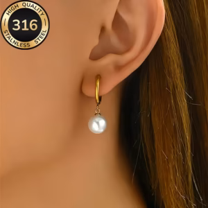 High-Quality Stainless Steel Golden Earrings 316.2