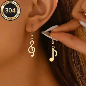 High-Quality Stainless Steel Golden Earrings 304